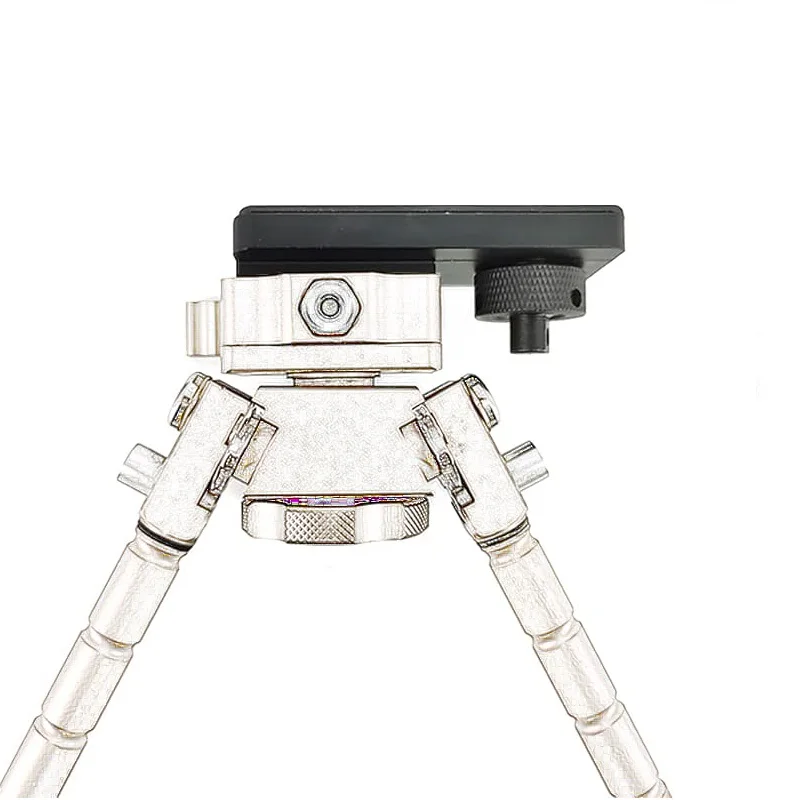 Accessorio V8 per supporto adattatore per bipiede Base guida per binario Picatinny da 20 mm con 3/2 slot da caccia per uomo per AR15 AK47 M4 M16