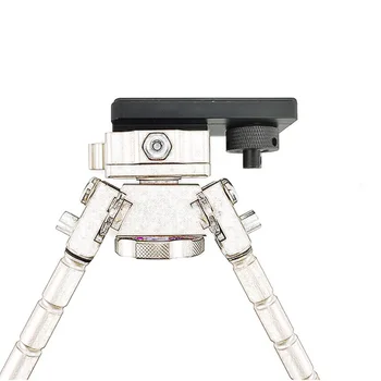 Accessorio V8 per supporto adattatore per bipiede Base guida per binario Picatinny da 20 mm con 3/2 slot da caccia per uomo per AR15 AK47 M4 M16