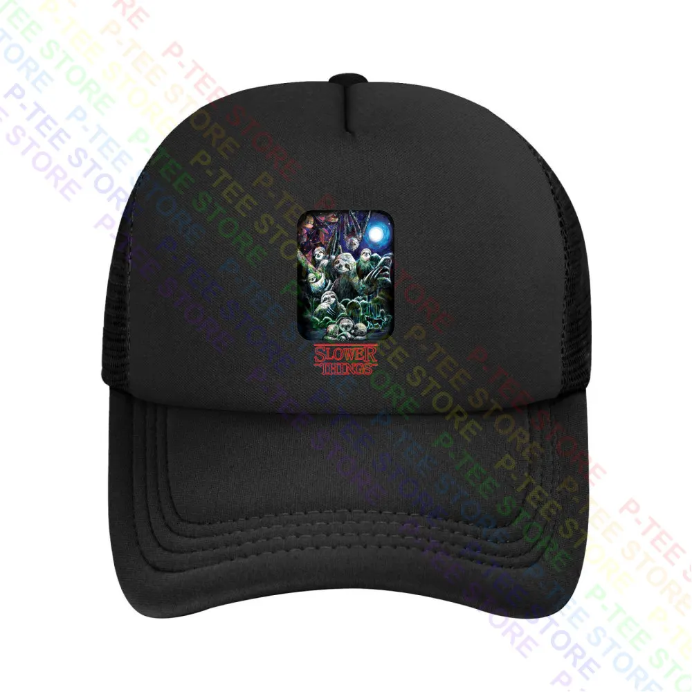 Sloth Funny Slower Things Inspired Stranger Th!Ngs Baseball Cap Snapback Caps Knitted Bucket Hat
