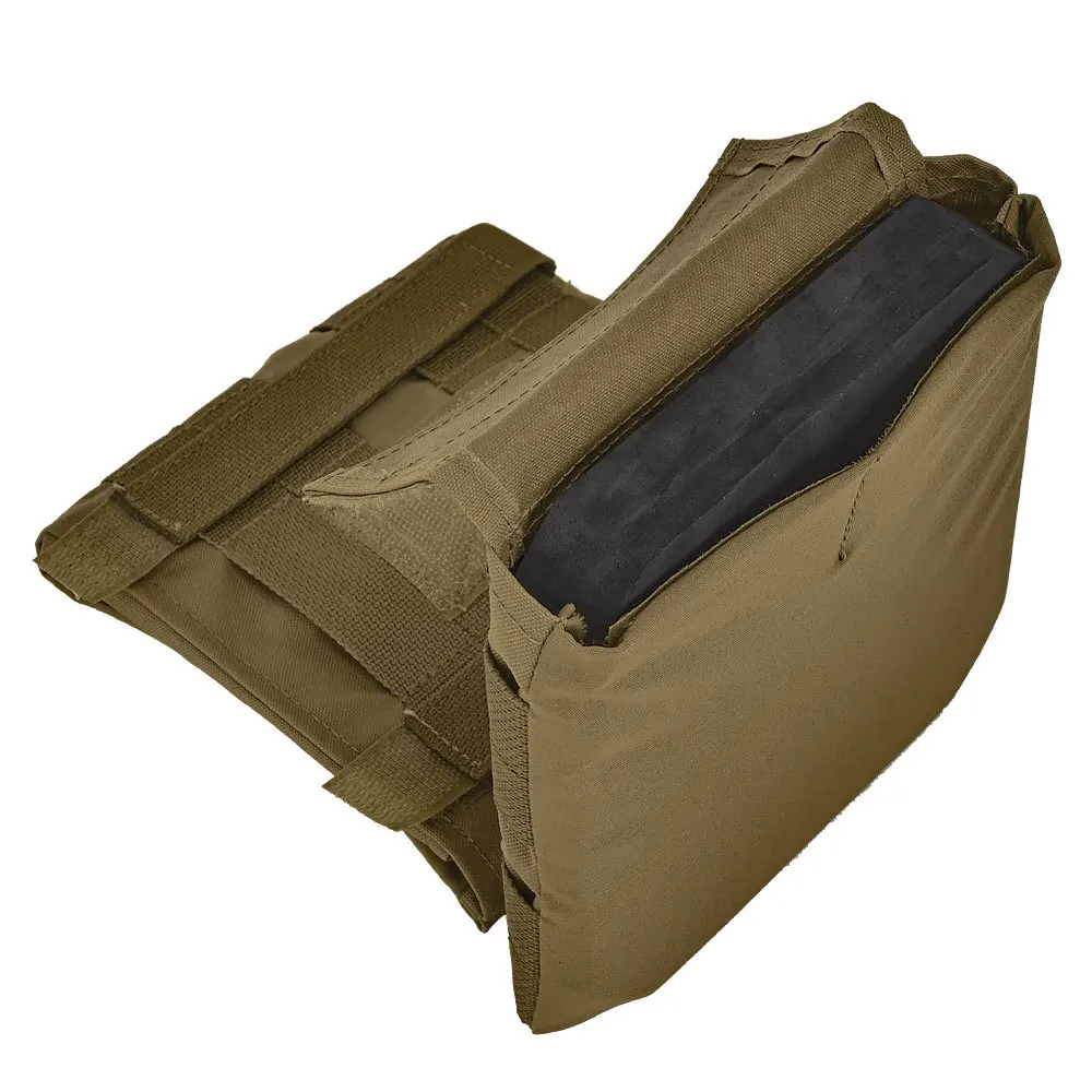 6x6 Inch Mini EVA Strike Face Side Armor Plate Pouch Pair Tactical Hunting Vest Black Lining Soft Flexible High Density Foam