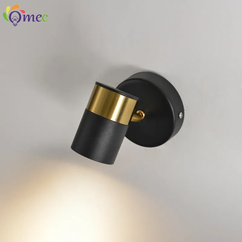 OMEE GU10 Bulb Modern Led Wall Lamp Bedside Wall Light Adjustable Angle Wandlamp Bedroom Bathroom Lamp For Mirror Stair Lighting