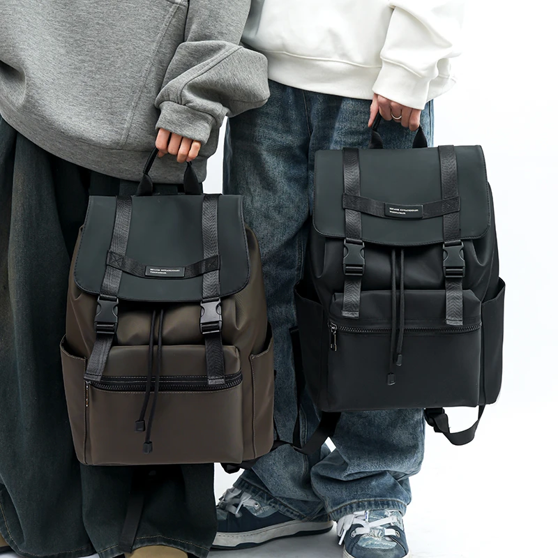 Mochila de viaje de gran capacidad para hombre y mujer, bolsa para ordenador portátil, mochila escolar de nailon con múltiples bolsillos de retales para estudiante