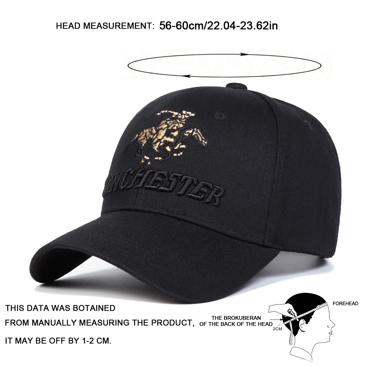 Unisex Winchester Letter Embroidery Baseball Caps Spring Autumn Outdoor Adjustable Casual Hats Dad Hat Sunscreen Hat 6
