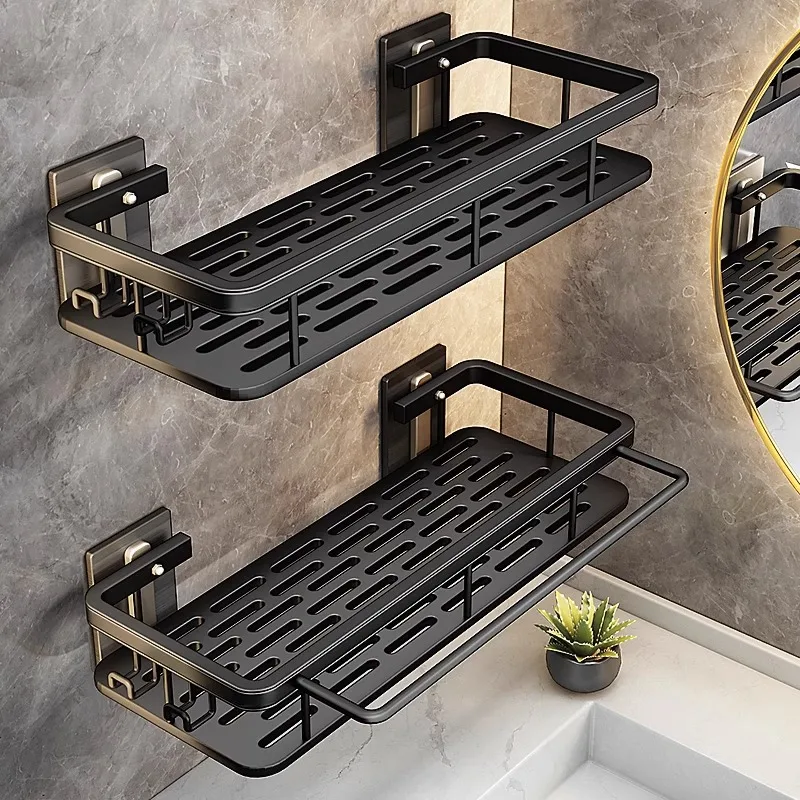 Bathroom Storage Rack Stainless Steel Anti Rust Storage Shower Rack Suction Cup Storage Rack Household Storage Appliances 1