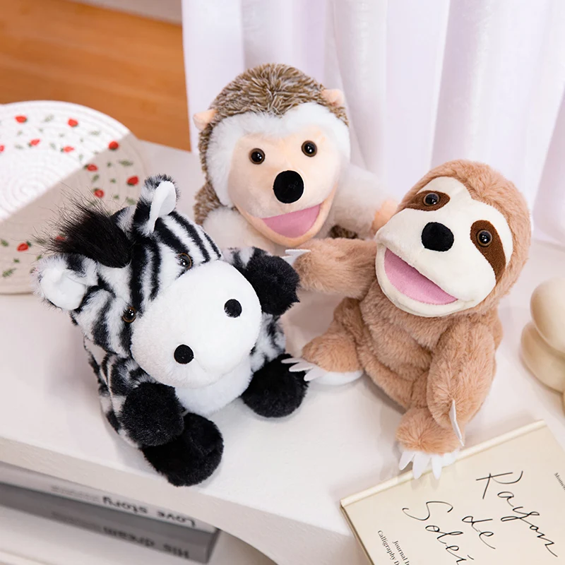 Animales de peluche de juguete, marioneta de mano para dedo, muñecas Kawaii, juguetes educativos para bebés, aprendizaje
