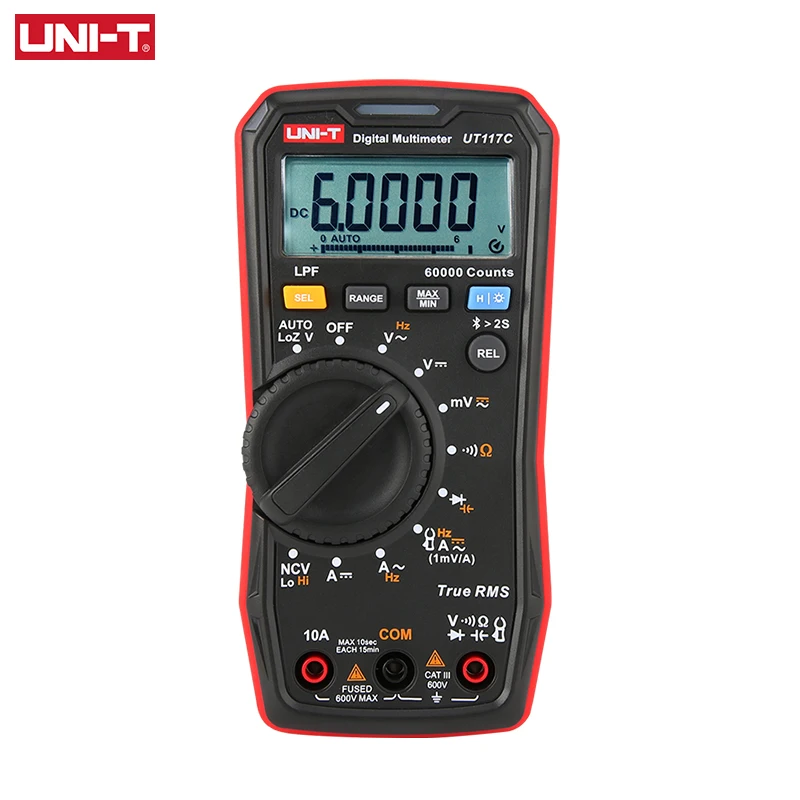 Digital Multimeter UNI T мультиметр цифровой True RMS UT117C AC DC ток напряжение тестер Multimetro 600V Bluetooth NCV емкость сопротивление тест