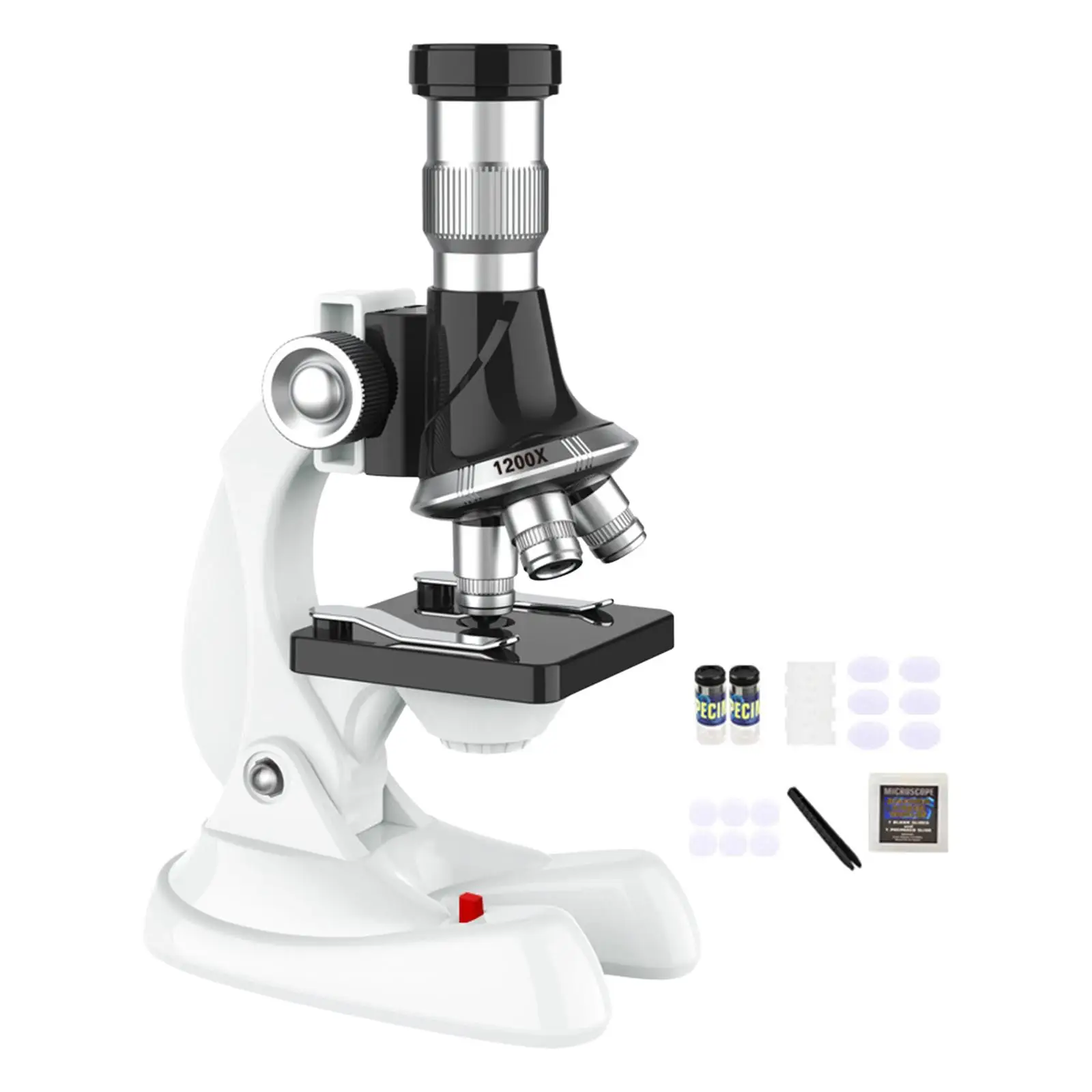 

Microscope for Kids 100x 600x 1200x Magnification Educational Toy Stem Kits Science Experiment Toy for 5-7 Kids Holiday Gifts