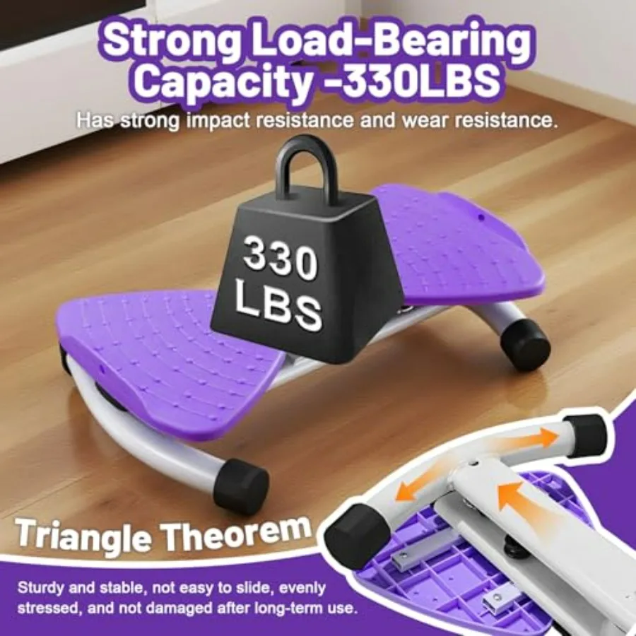 Waist Twisting Fitness Tool, Adjustable Waist Twisting Machine For Women Men, Ab Twister Board, 330 Lbs Capacity & Led Digital D