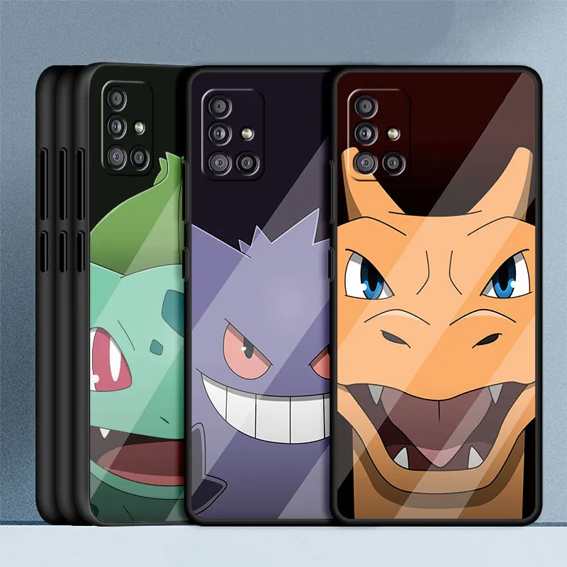

TPU Case For Samsung Galaxy A52 A53 A34 A22 A32 A54 A51 A50 A12 A13 A14 A21s A23 A71 Silicone Phone Cover Cartoon Cute Pokemon