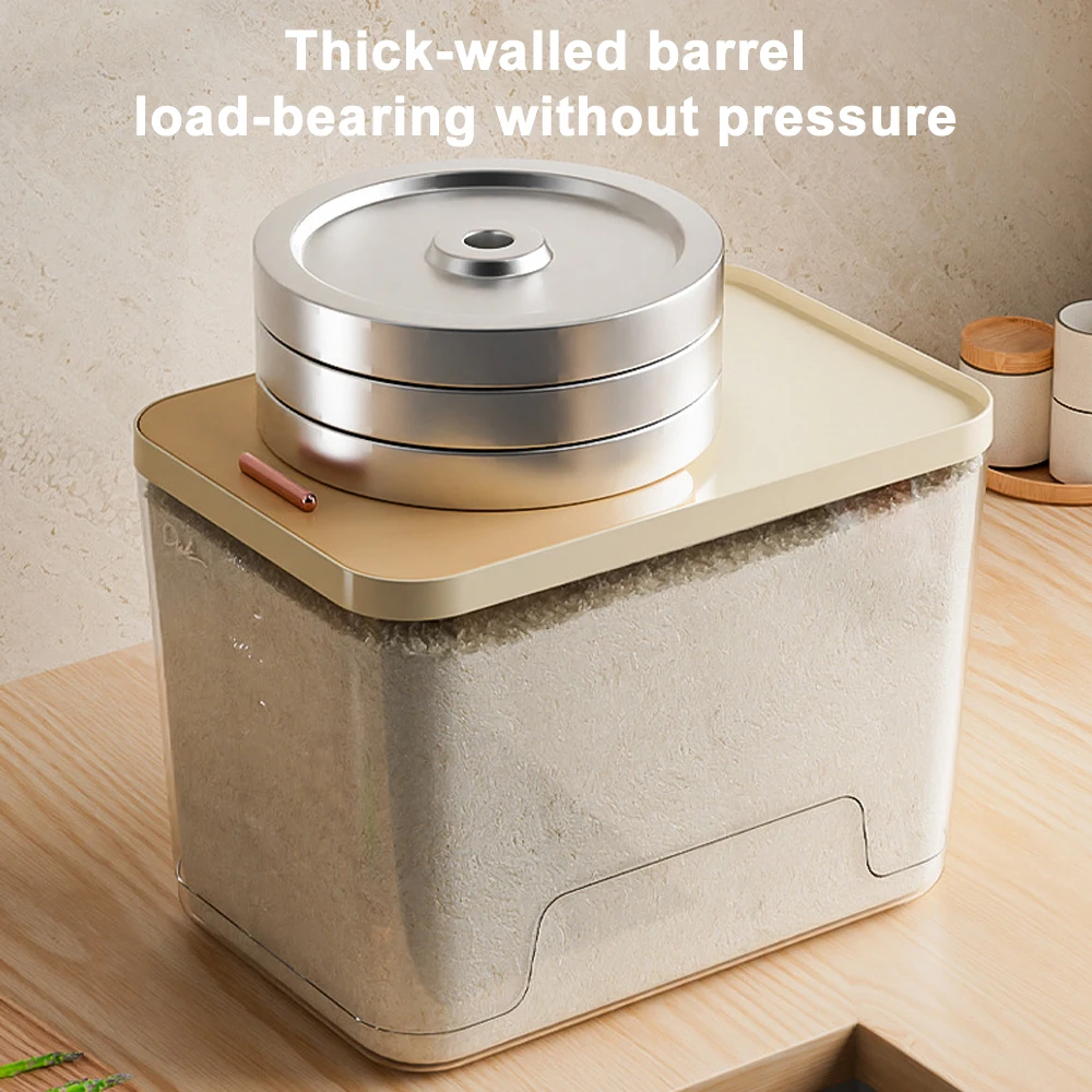 10KG Rice Container Storage Box Pet Food Container Sealed Cereal Dispenser with Buckle Insect Proof Grain Kitchen Organizer kitchen storage box,rice storage box,food storage pots,food storage container,food storage box,storage box