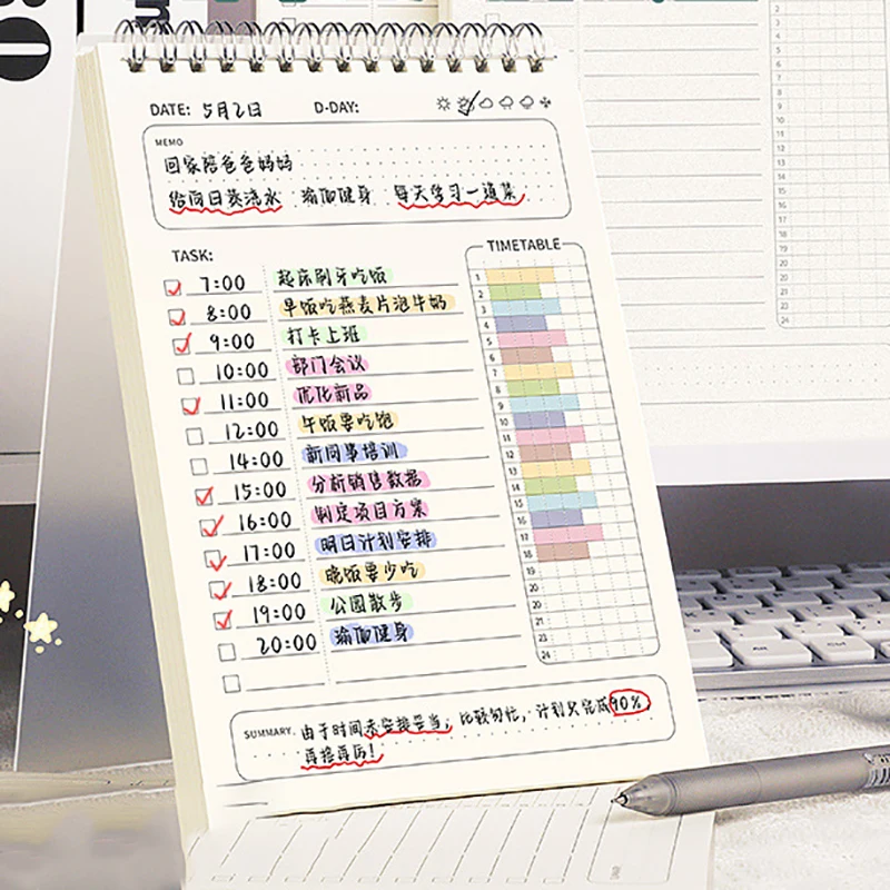 A5 Agenda Planner Diary Weekly Plan To Do List Test Self-discipline Planner Notebooks Schedule for School Stationery