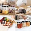 Plastic Jars with Lids 8oz Clear Slime Cosmetics Containers Leakproof Storage Jars, PET Empty Jars with Black Lids for Kitchen 5