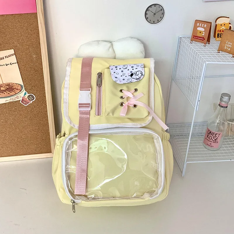 HAEX Funny Big Ear Backpacks Women Kawaii Candy Color Ribbon Mochilas Para Mujer Large Capacity Students DIY Doll Show Ita Bags 6