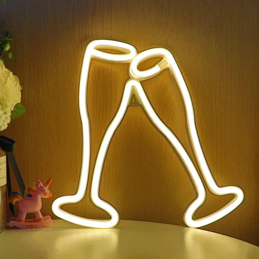 

Wholesale Many Popular Syle Cup LED Neon For Wedding Birthday Holiday Party Decoration Bar Night Market Shop Sign Children Gifts