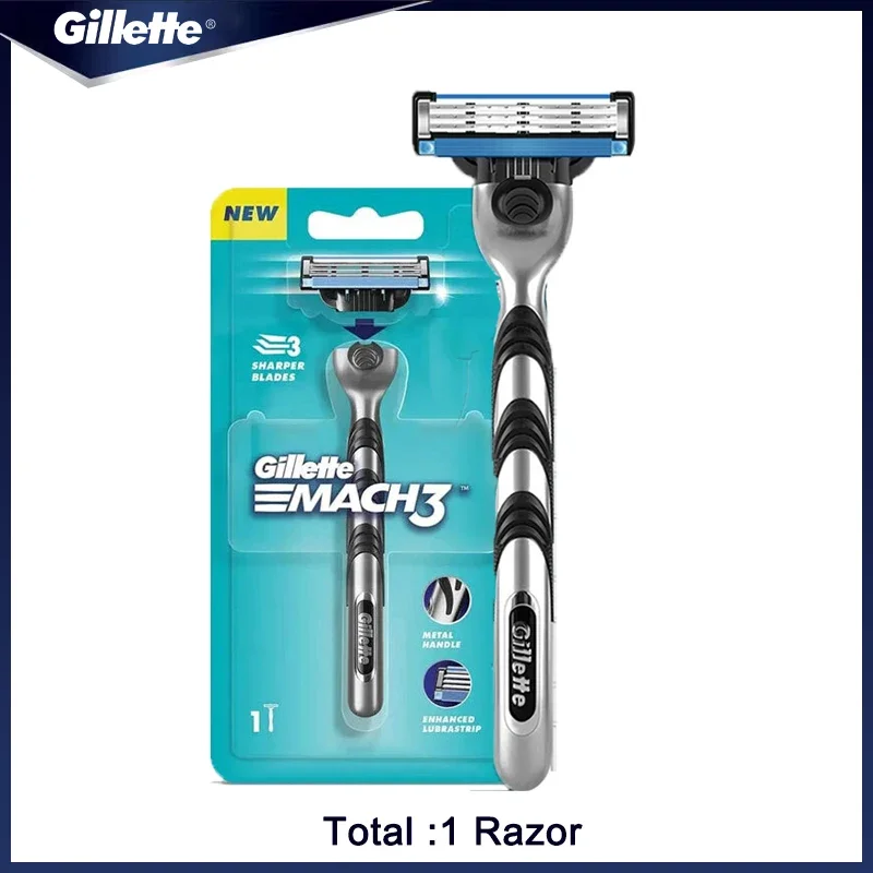 Premium Gillette Manual Shaver for Men - 3-Layer Blade System for Precision Shaving and Hair Removal
