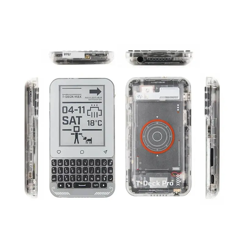 【기념일 세일】433Mhz T-Deck Max 3.1인치 터치 전자종이(안테나 포함) SX1262 Lora 트랜시버 2.4Ghz Wifi 및 블루투스 5(LE) AI