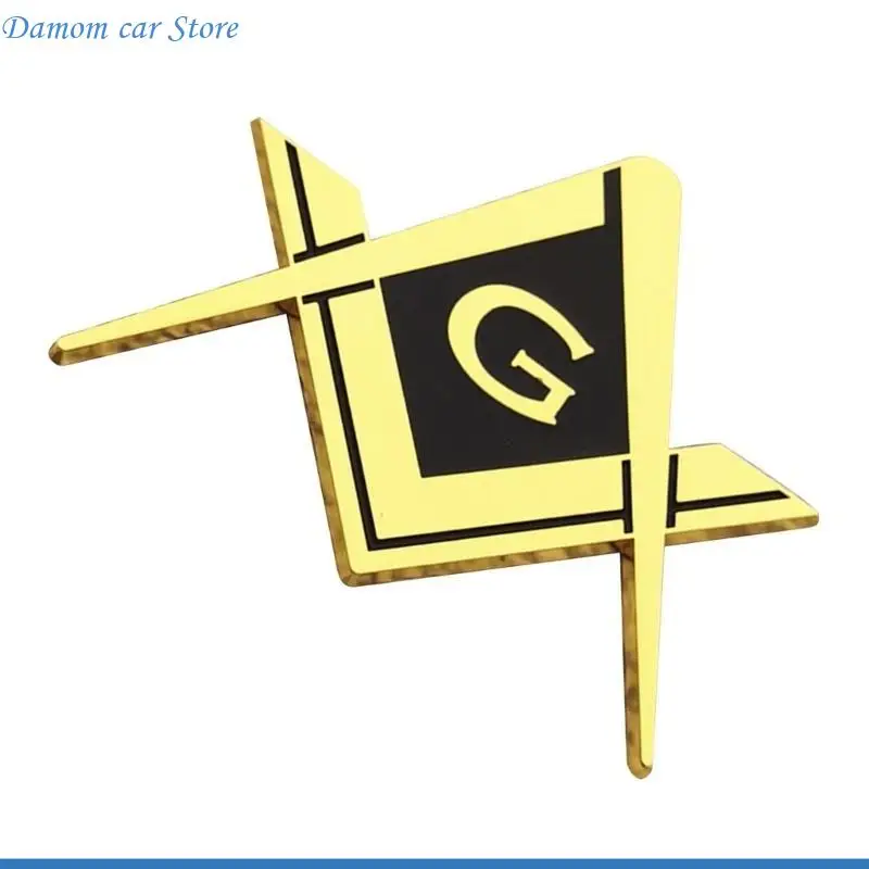 A2UC 내후성 프리메이슨 심볼 형제애 데칼 엠블럼 (자동차 및 오토바이용, 자동차 및 오토바이 사용 회원 및 애호가용)