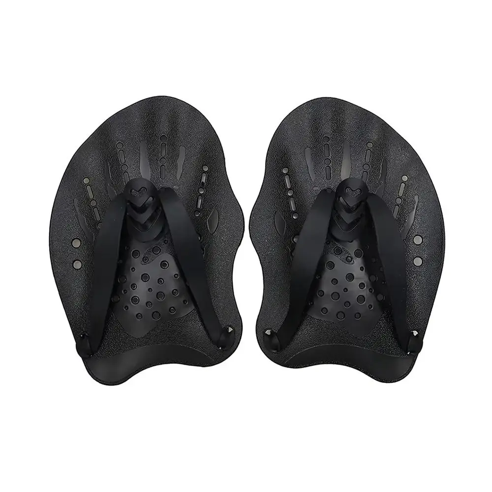 1Pair Freestyle Swim Paddles Adjustable With Silicone Straps Swimming Frog Paddle Kids/Adult Hands Fins Flippers