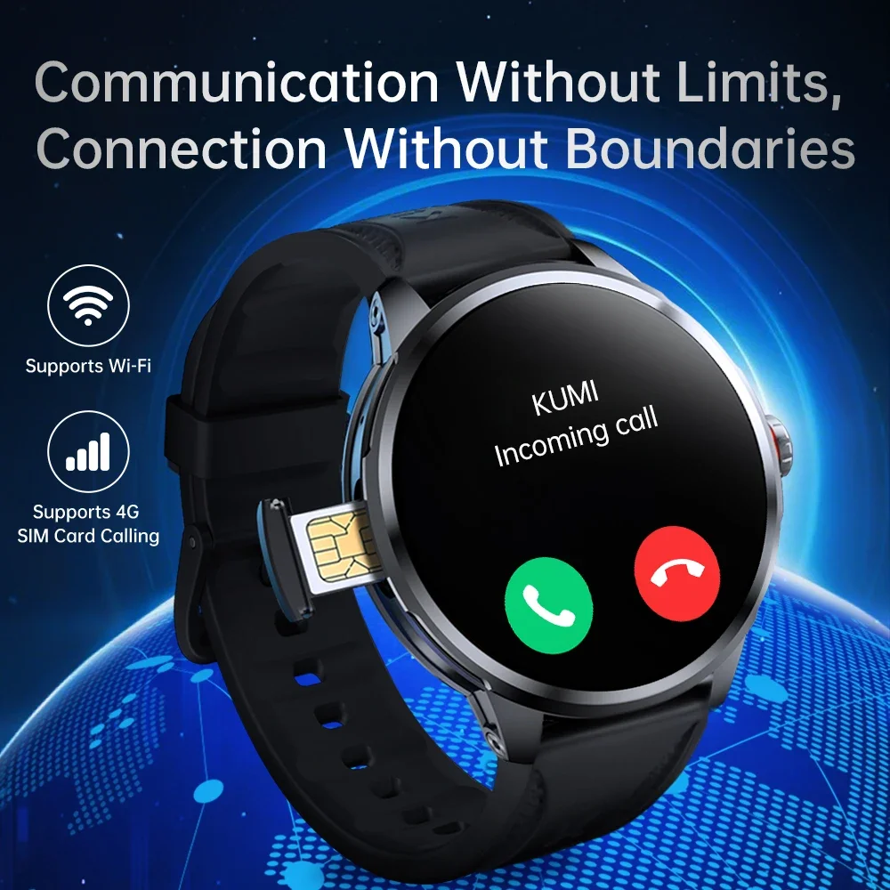 KUMI Watch X3 Pro Android 4G WiFi Smartwatch, AMOLED