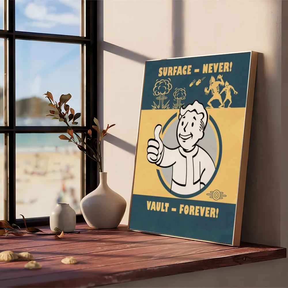 Fallout 3 4 Game Good Quality Prints And Posters Waterproof Paper Sticker Coffee House Bar Posters Wall Stickers Peckshirt