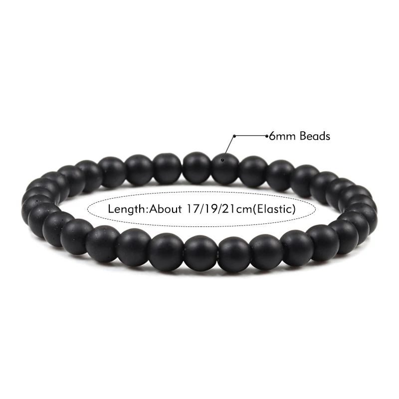 سوار خرز حجري بركاني مرن 6مم