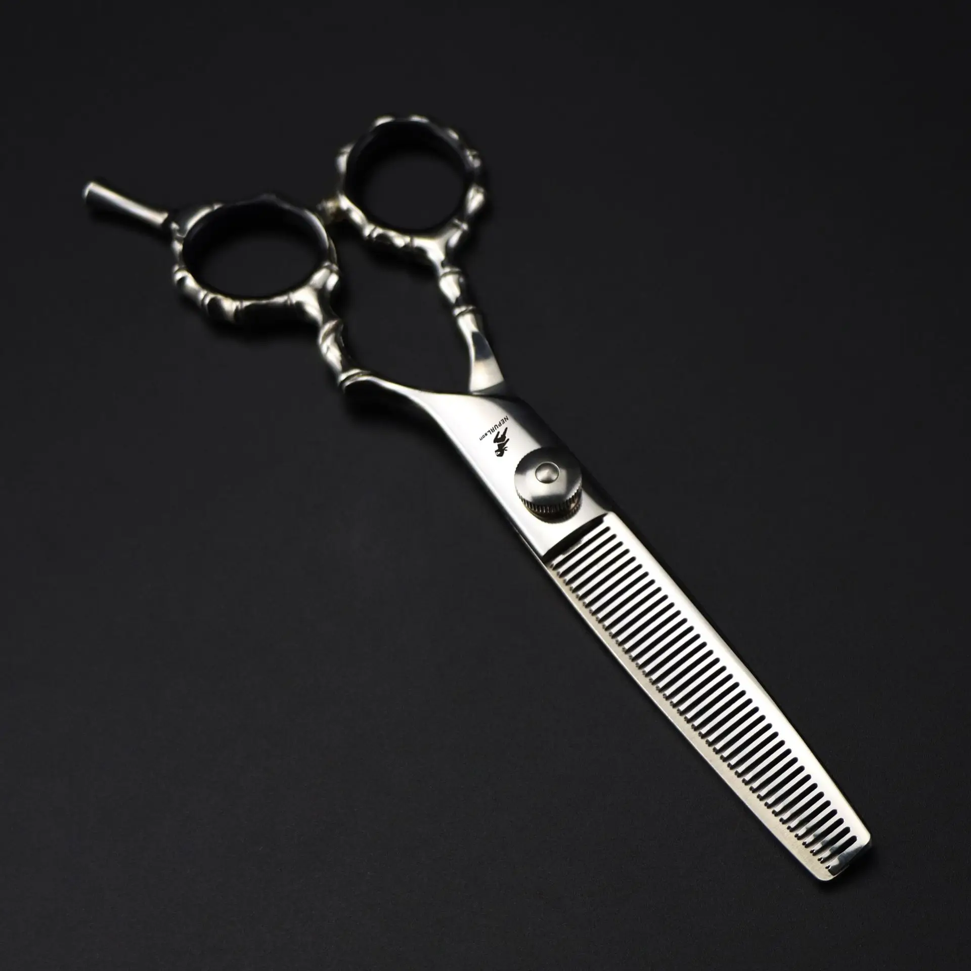 미용실 대나무 헤어 가위, 40 치아 숱기 스타일링 도구, 미용실 이발사 가위, 6 인치