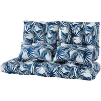 Outdoor Loveseat Cushions,5 Piece Wicker Chair Cushions Set,Tufted Cushons for Wicker Bench Patio Furniture,Floral 1