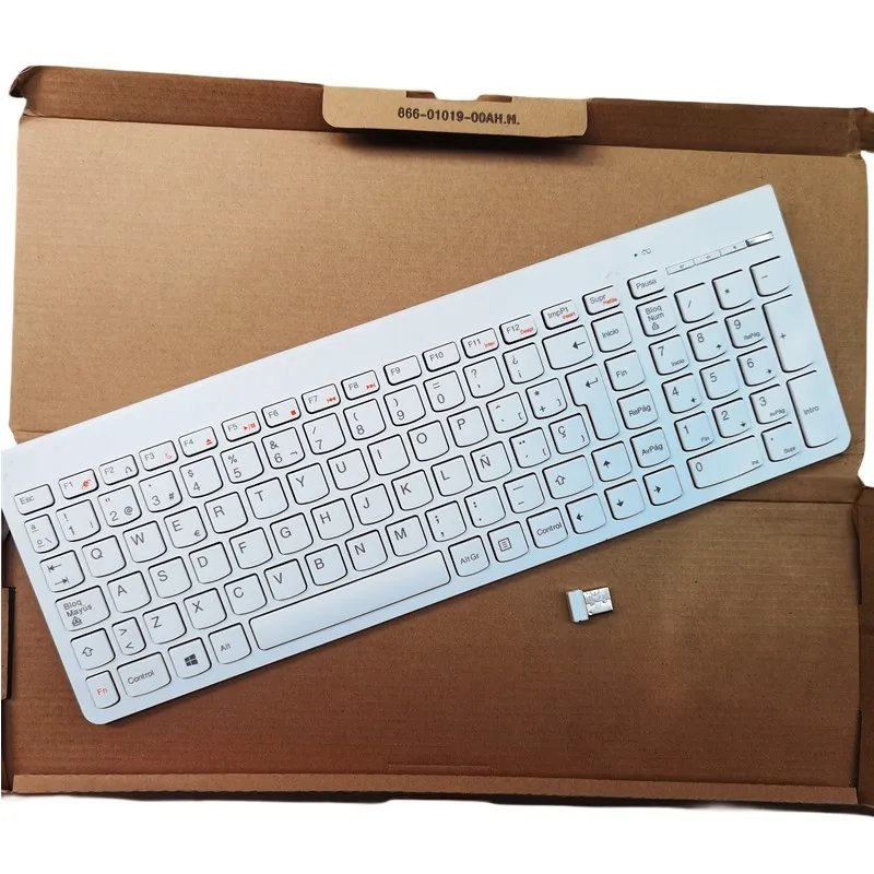 

Белая беспроводная клавиатура с испанской раскладкой для lenovo SK-8861