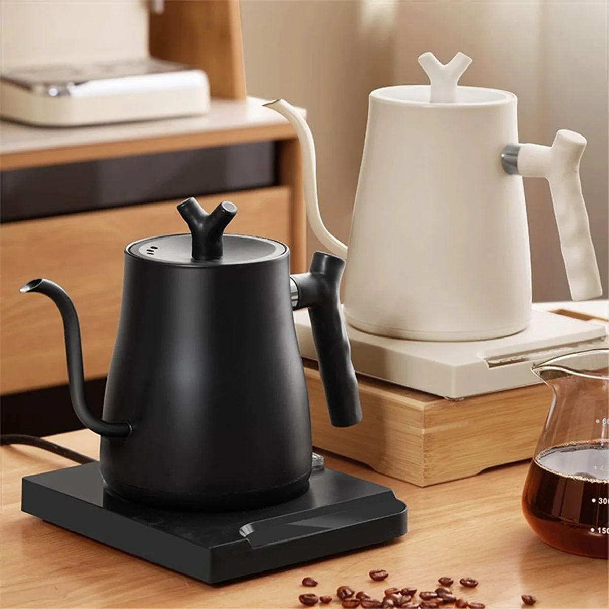 A52Q1000ml Fast Heating Water Pot 304 Stainless Steel Electric Water Kettle & Coffee Kettle Automatic Power Off A US Plug
