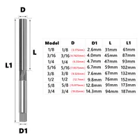 H7 American manual reamer 1/8 3/16 1/4 5/16 3/8 1/2 5/8 3/4, HSS square handle chuck reamer, used for precision cutting of holes 2