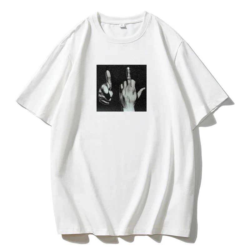 Blessyuki 캐주얼 고딕 100% 코튼 프린트 여성 T 셔츠 2024 여름 새로운 streetwear 플러스 사이즈 여성 루즈 티셔츠 오버 사이즈상의