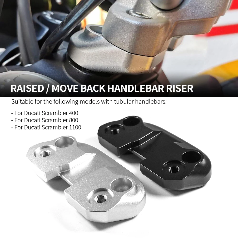 Accessori Moto Manubrio Riser Drag Handle Bar Clamp Extend Adapter Per Ducati Scrambler 400 800 1100