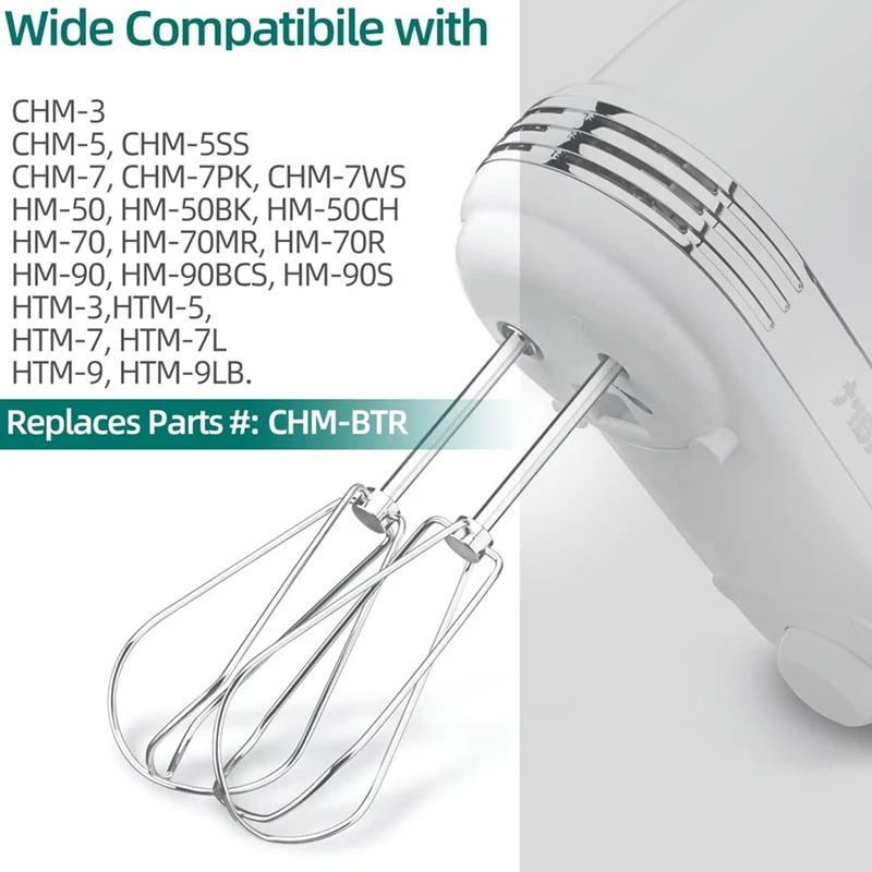 AGLH 4Pcs Hand Mixer Attachments For Cuisinart, Stainless Steel Hand Mixer Beaters Attachments, Beaters