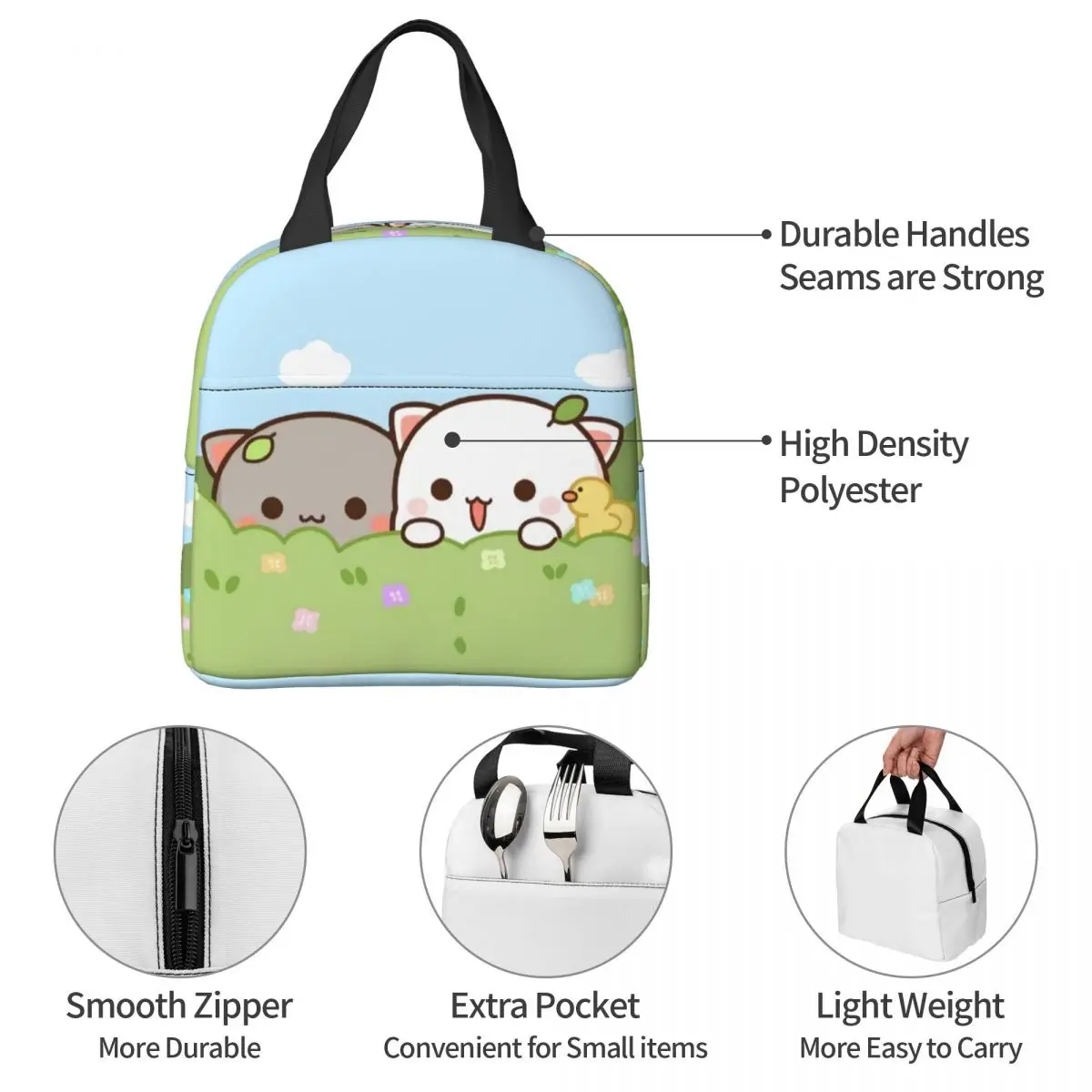 Robust Insulated Lunch Bags, Leak-Proof Cooler Bag for Adults, and Kids,  Light-Weight Portable Lunch Bag for Office work, Outdoor, Picnic, School