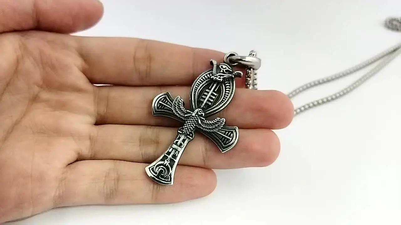 Collana vintage con croce Ankh unisex in acciaio inossidabile 316L unico occhio di Horus ciondolo amuleto gioielli egiziani regali Dropshipping  36