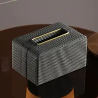 High-end Fashion Vine Woven Tissue Box For Office Car Living Room Napkin Facial Tissues Holder Dispenser Decorative Container 2