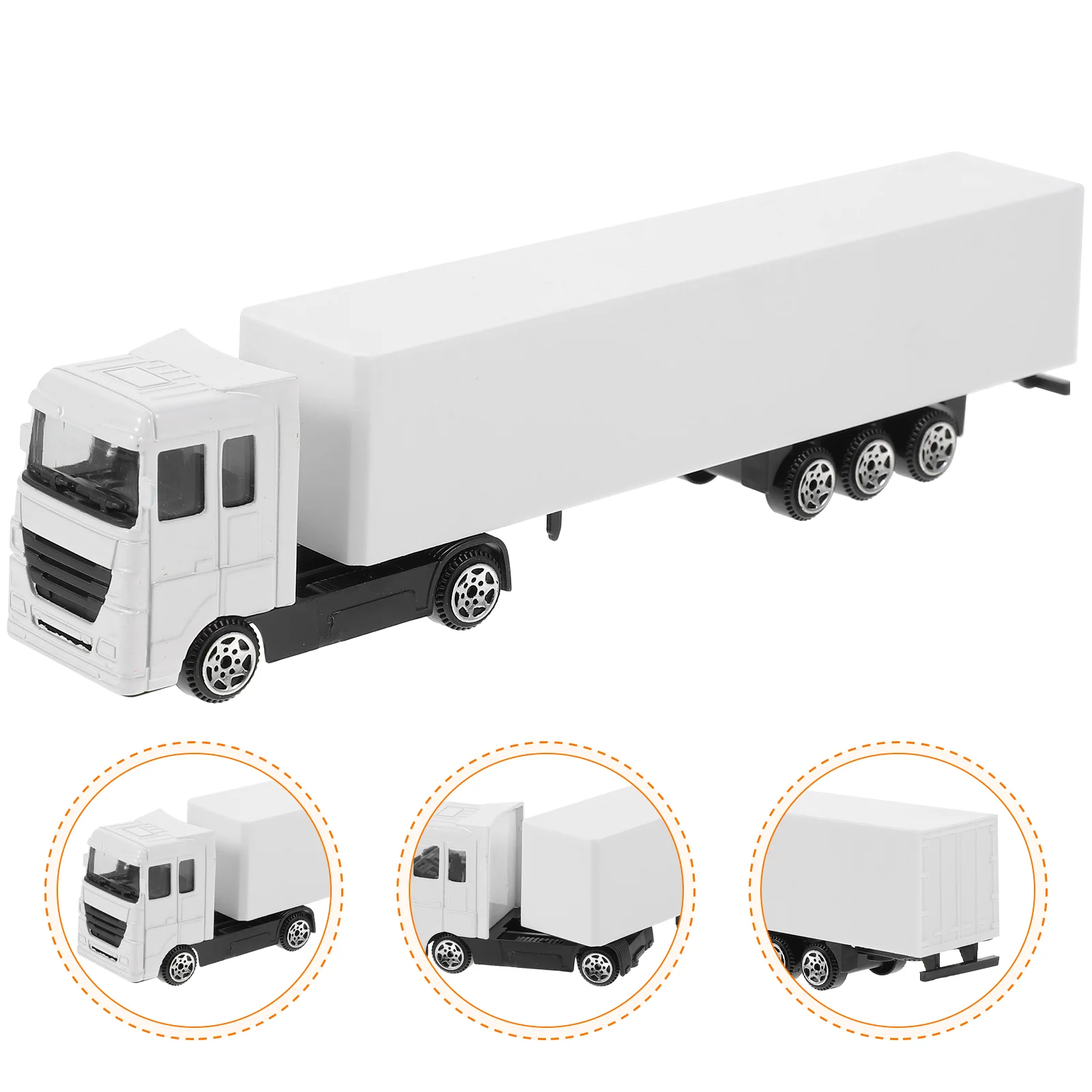 Toddler Truck Model Truck Model Toddler Mini Alloy Container Construction Kids Car White Child 3