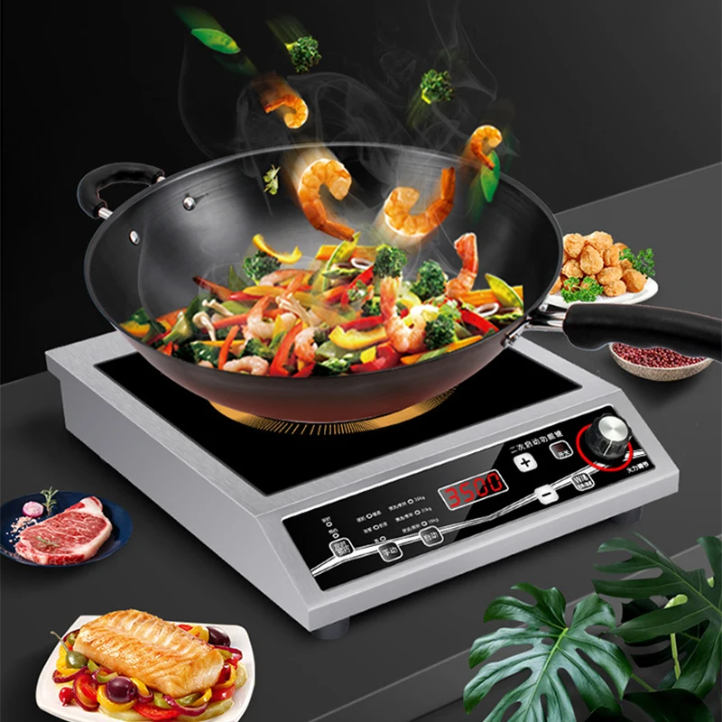 3500W high-power single-head induction cooker button control maximum  load-bearing 50KG black crystal panel YS-3505