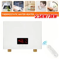 Chauffe-eau instantané mural 5500W/3000W, chauffe-eau électrique pour salle de bain, douche et chauffage de cuisine domestique, 220V 1