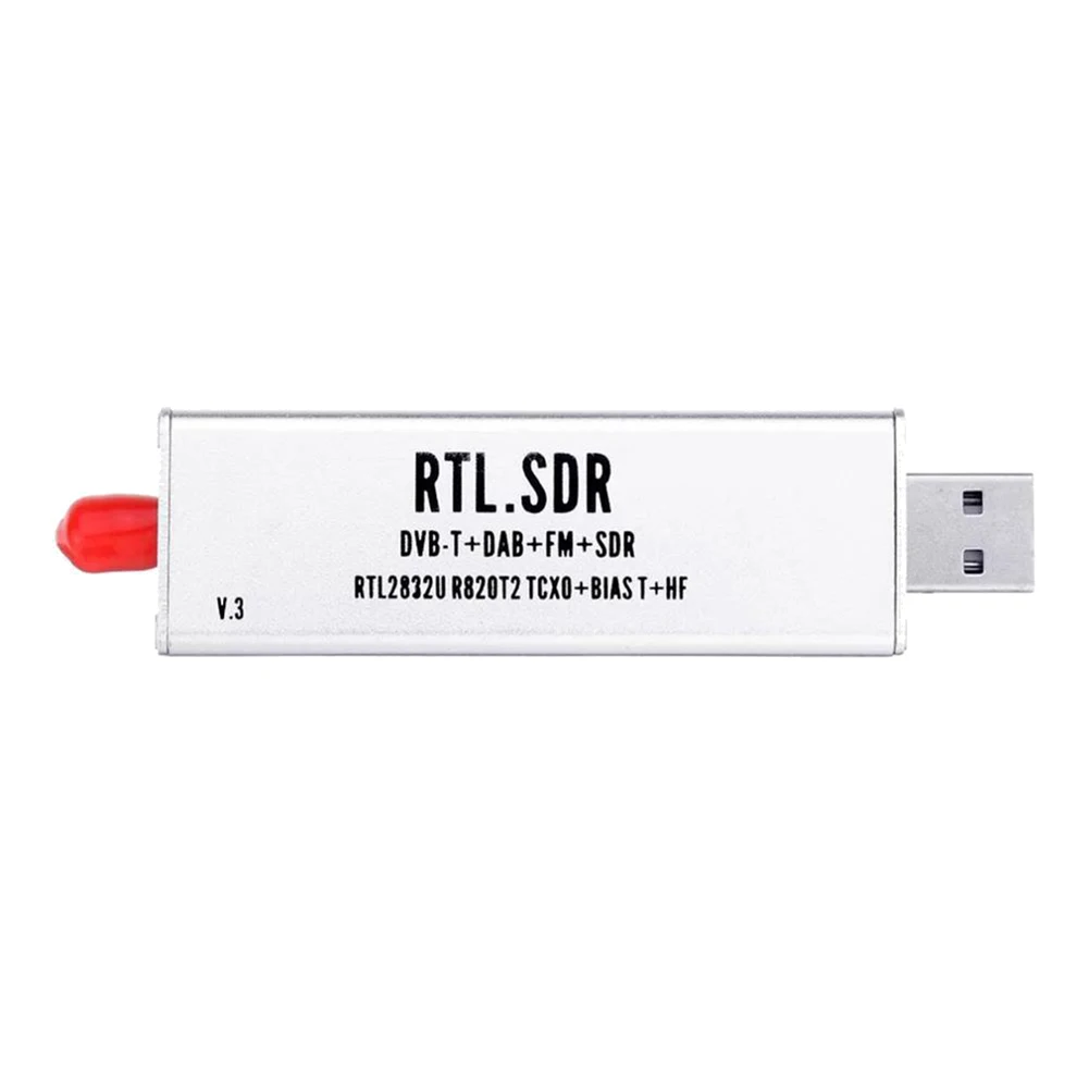 0.1MHz-1.7GHz TCXO RTL SDR Receiver R820T2 USB RTL-SDR Dongle with 0.5Ppm TCXO SMA MJZSEE A300U Tester NND