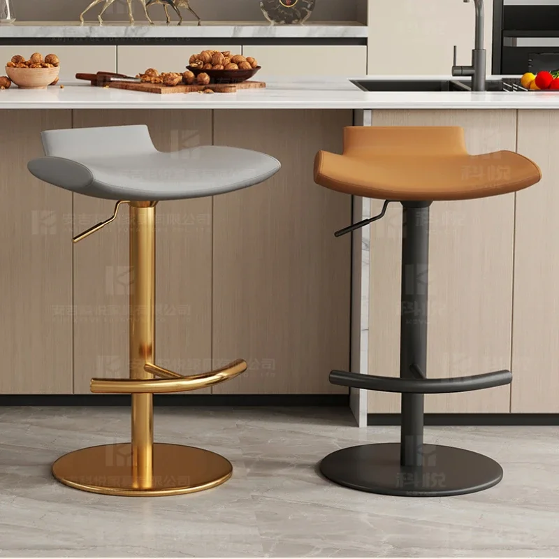 Nordic High Foot Stool Adjustable Swivel Bar Stool Kitchen Island