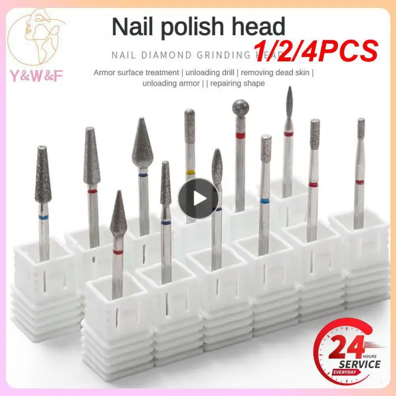 

1/2/4PCS Inverted Cone Russian Cuticle Bit 2.5*2.5mm Nail Drill Bits Electric Manicure Drill Rotary Burr Nails