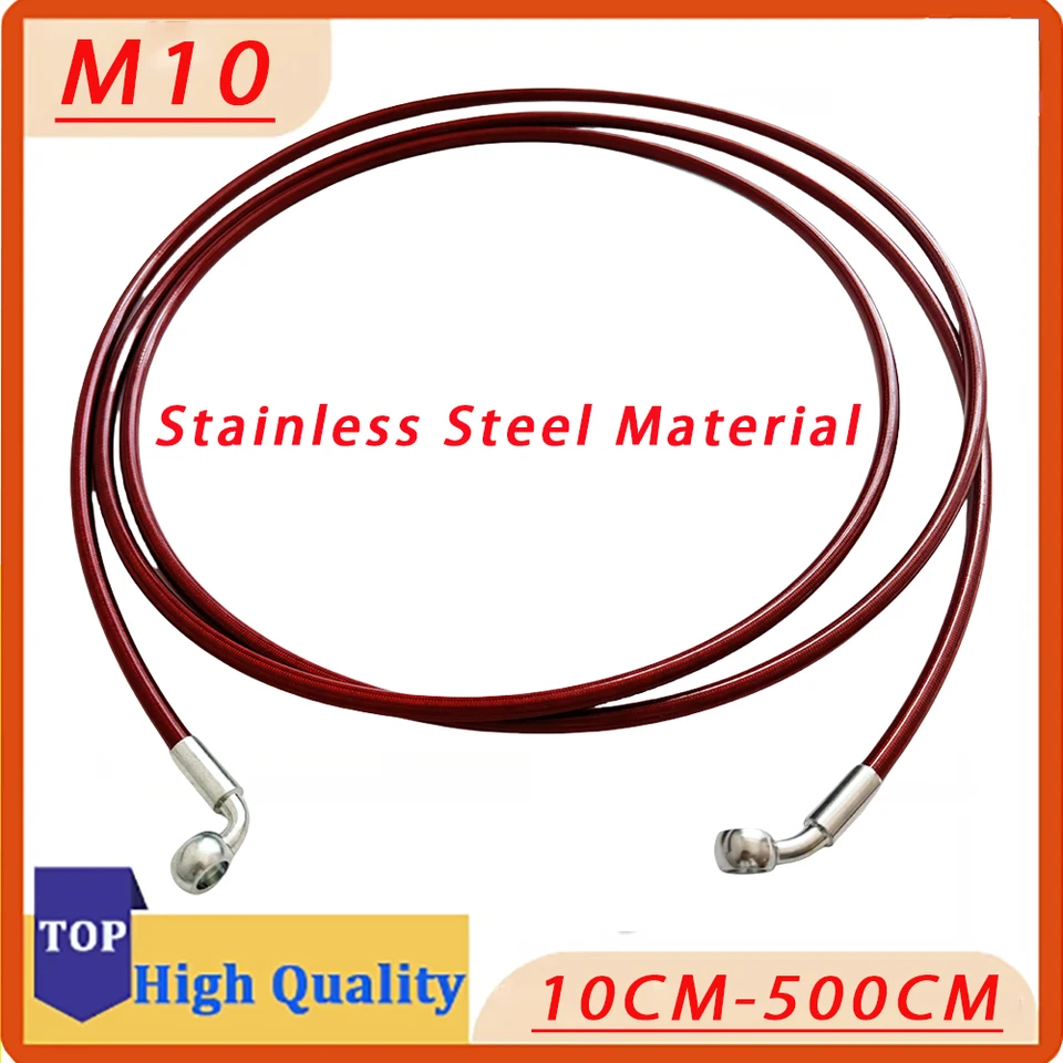 Tubo Olio Per Moto In Acciaio Intrecciato - 50-120cm, Colorato, Per Dirt Bike, Enduro, Motocross - Foto 3