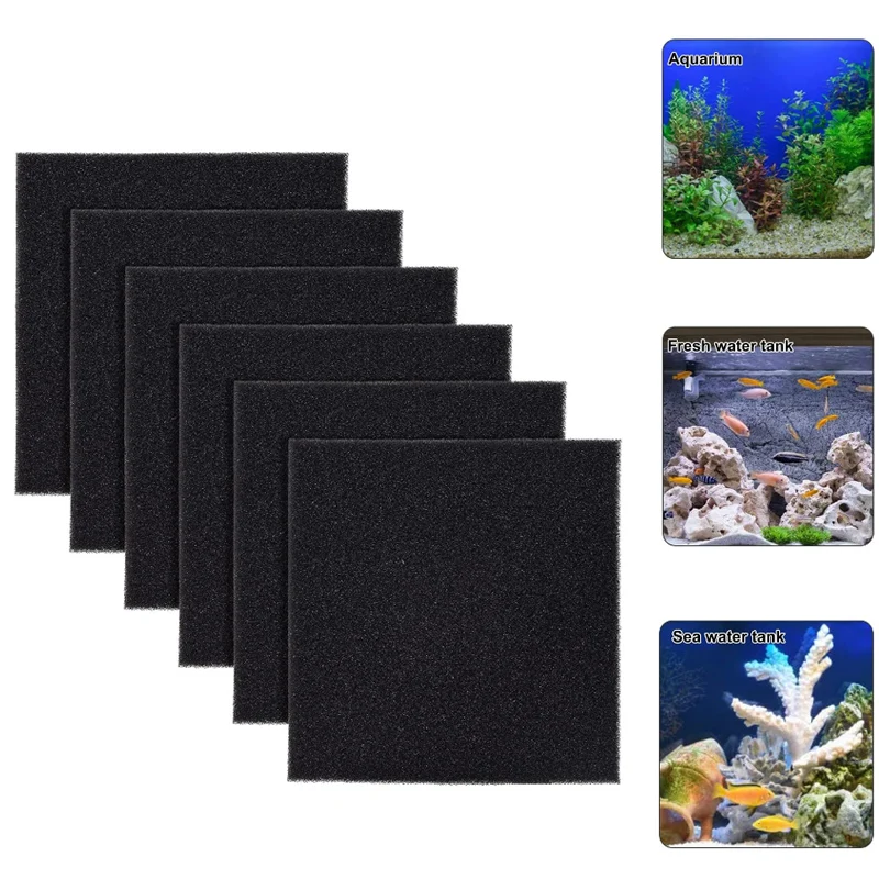 5-20Pcs Activated Carbon Filter Sponge Aquarium Fish Filter Box Water Pet Cage Filters Accessories Hole Aquarium Absorber water filter