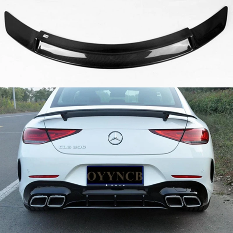 

For Mercedes-Benz CLS W257 RT Style Carbon Fiber Rear Spoiler Trunk Wing 2018-2023 FRP black Forged Carbon