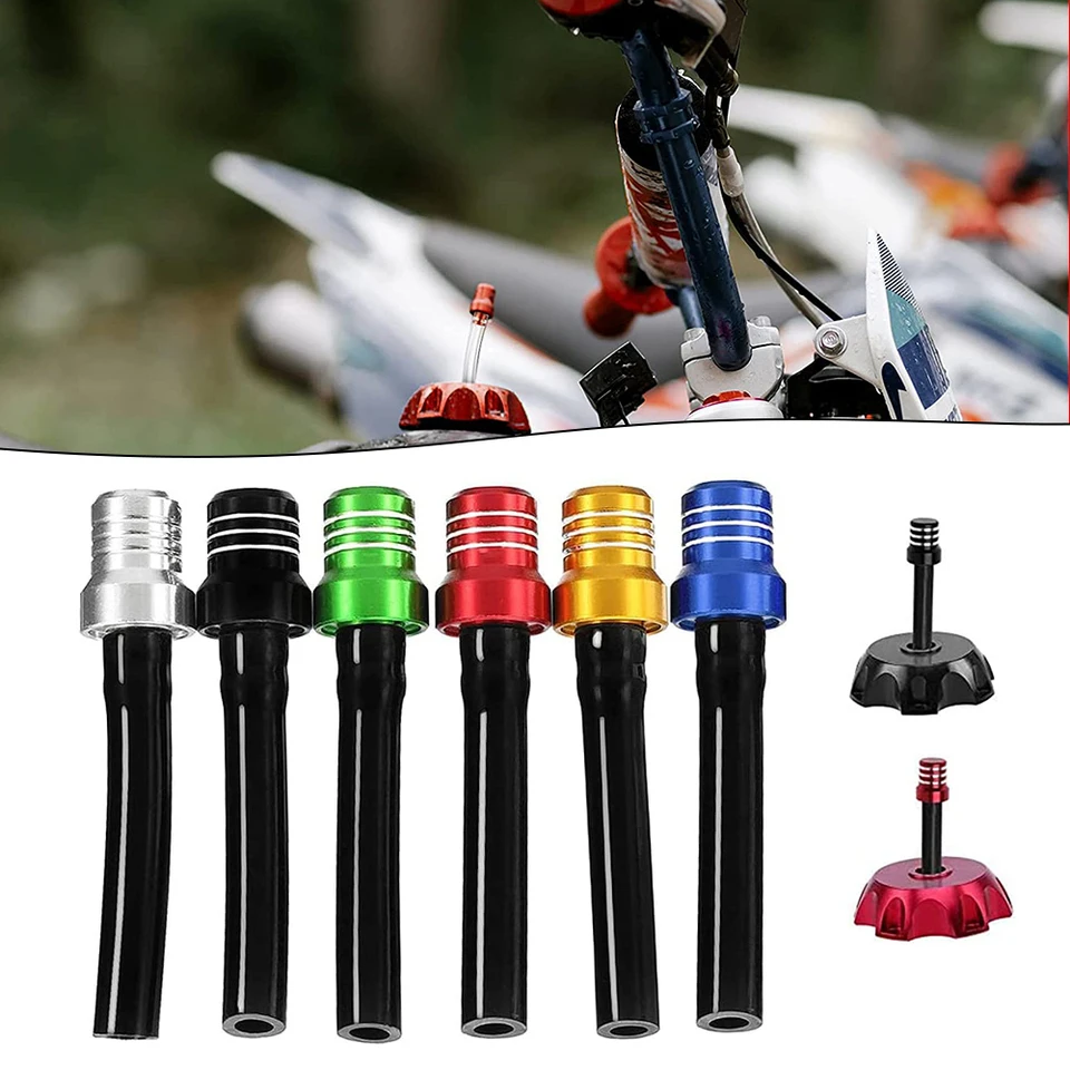 Tubo De Ventilación Unidireccional Para Tapón De Combustible | Para Moto De Cross, ATV O Dirt Bike | Evita Derrames De Gasolina | Color Azul