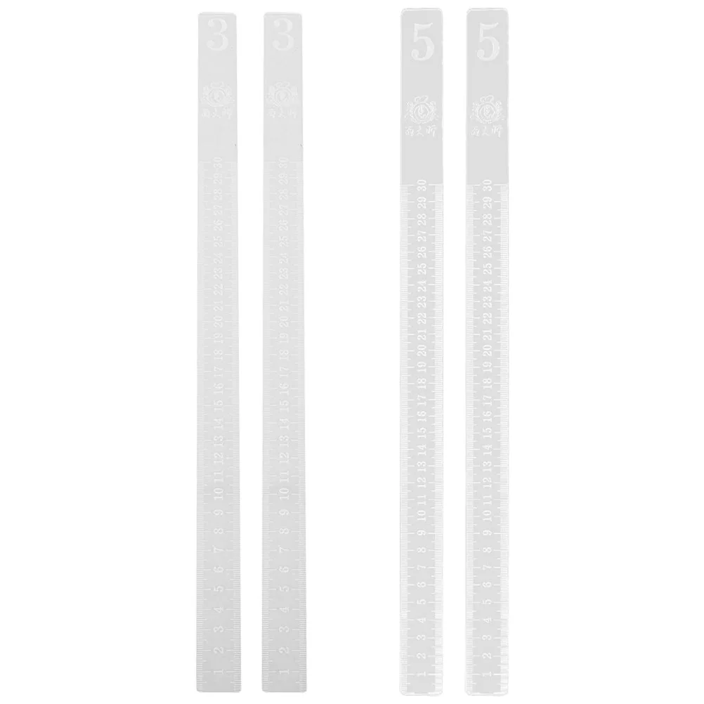 

2 pairs of Dough Scale Rolling Pin Guides Dough Thickness Measuring Accessory