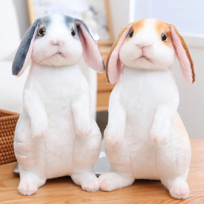 

2023 Easter Rabbit Plush Toy Simulation Ear Bunny Doll Small White Rabbit Doll Happy Easter Decoration For Home