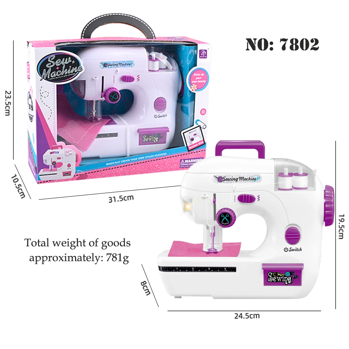 Set Da Cucito Per Bambini – Macchina Da Cucire Giocattolo Per Piccole Sarte – Kit Fai Da Te Per Principianti