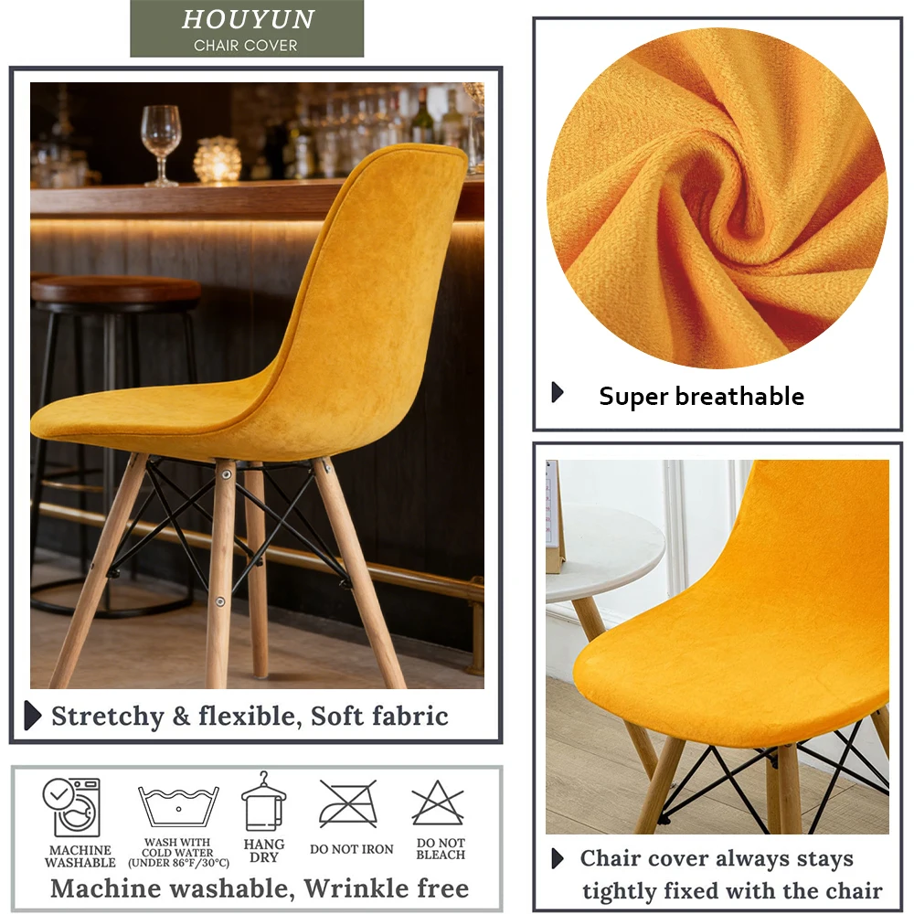 Velvet Fabric Bar Chair Cover - Thick, Removable, and Soft